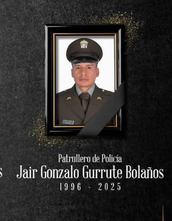 El último adiós al patrullero Jair Gonzalo Gurrute Bolaños