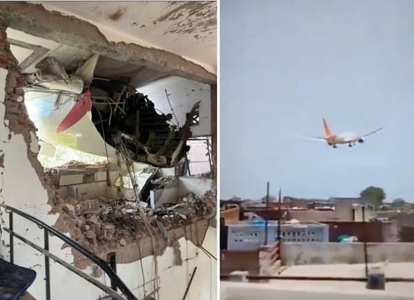 India: avión con destino a Londres se estrelló con 240 personas a bordo