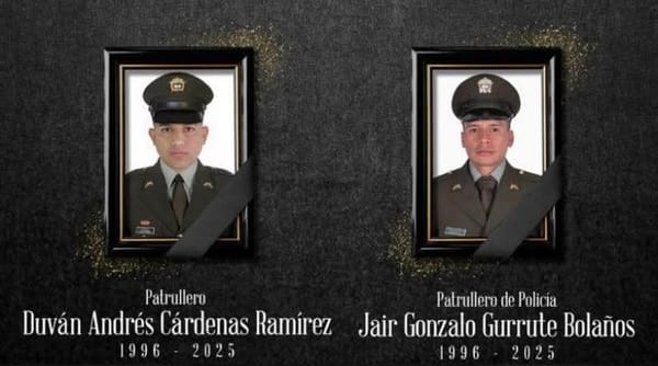 Dolor en el Cauca: el rostro de los dos policías asesinados en ataques de las disidencias