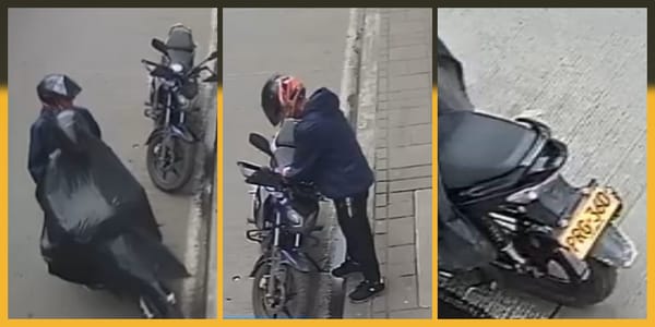 ¡Pilas donde deja parqueada su moto! Así operan ladrones en pleno centro de Popayán
