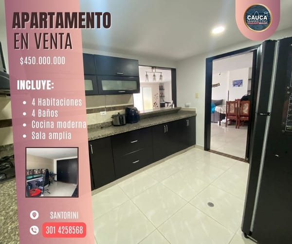 Apartamento en venta en el Edificio Santorini – Espacio, ubicación y confort en un solo lugar