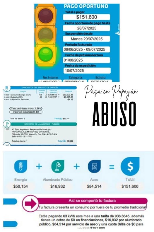 Urbaser y CEO, la unión que multiplicó cobros y problemas en Popayán: esto le puede estar pasando en su casa