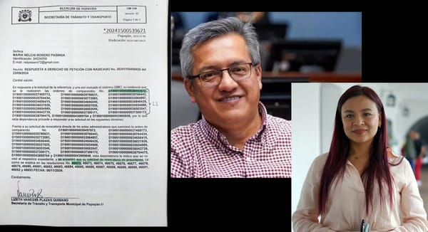 Documentos revelan red de favores: Tránsito de Popayán anuló 22 multas a familiares del Representante Jorge Bastidas