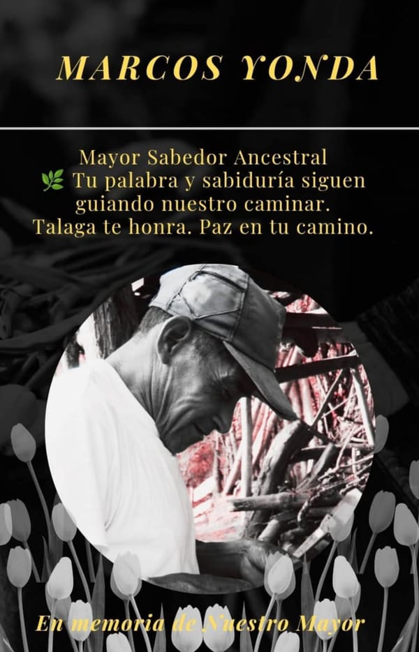 Asesinado mayor espiritual Marcos Yonda en el Tierraadentro, Páez