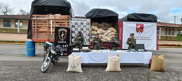Ejército recuperó más de 37 toneladas de café robados en el Cauca