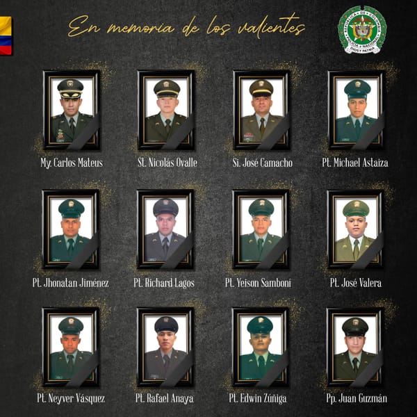 Los 12 policías que murieron en el ataque a helicóptero en el Nordeste antioqueño; tres eran oriundos del Cauca