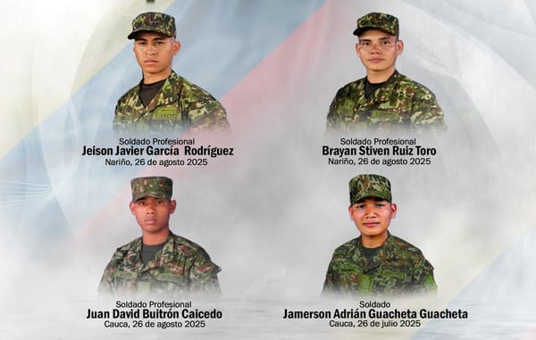 Ejército exige la liberación inmediata de cuatro soldados secuestrados en Cauca y Nariño