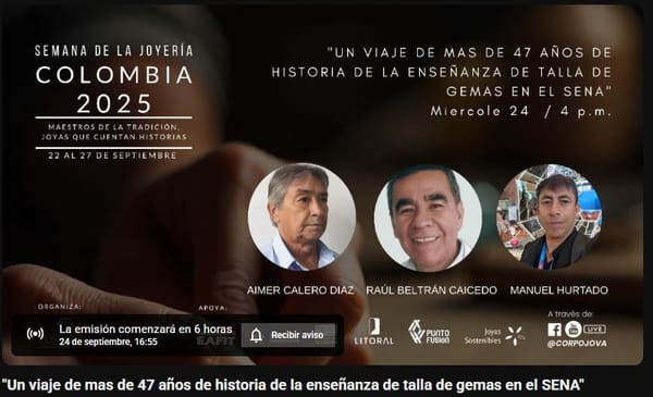 Semana de la Joyería 2025 destaca 47 años de historia de la talla de gemas en el SENA