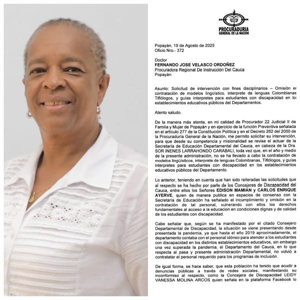 Procuraduría alerta omisión en inclusión educativa, Octavio Guzmán debe recomponer su gabinete