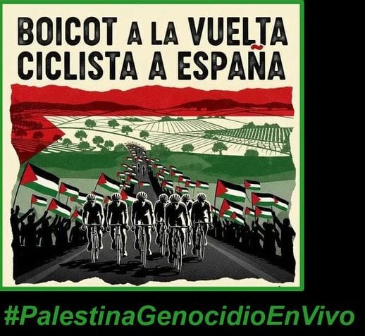 Las protestas en medio de la vuelta España contra el genocidio de Israel contra los palestinos