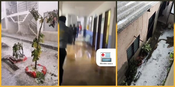 (Vídeos) Así fue la granizada y vendaval que dejó afectaciones en Morales, Cauca