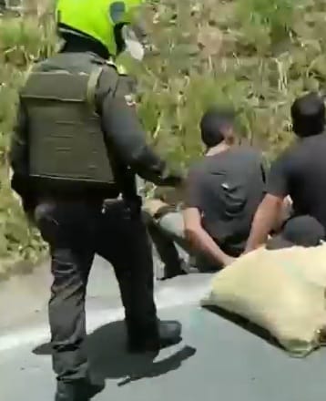 Dos presuntos delincuentes fueron capturados después de accidentarse en plena vía Panamericana