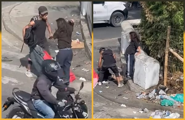 Alarma en Popayán: grabaron a habitante de calle embarazada discutiendo con su pareja