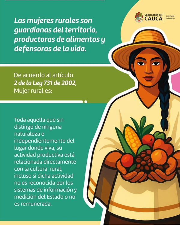 "A mis mujeres campesinas, gracias por darnos vida y salud con su trabajo": Octavio Guzmán, gobernador del Cauca
