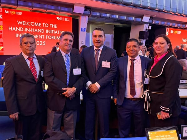 Gobernador Octavio Guzmán participa en el Foro Mundial de la Alimentación en Roma