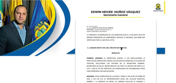Entre la cruz y la gestión: Edwin Muñoz y la deuda de accesibilidad en la Alcaldía de Popayán