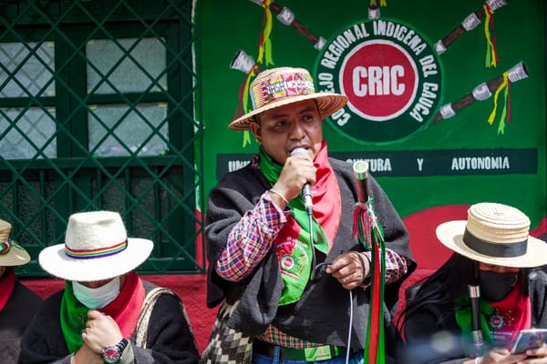 "Acá estamos parados en la lucha Indígena y la búsqueda de justicia social en Colombia": Ermes Pete Vivas