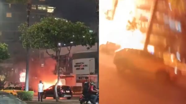 Terror en Guayaquil: vehículo explotó frente a un centro comercial y dejó dos muertos