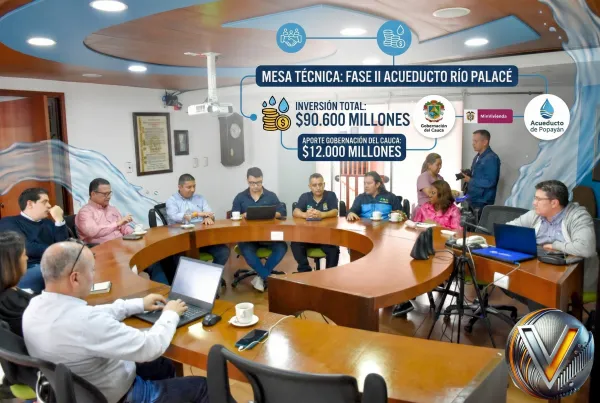 Gobernación del Cauca, MinVivienda y Acueducto aseguran la Fase II de Río Palacé en Popayán
