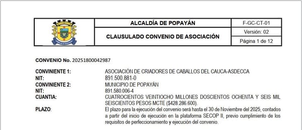 Indignación en Popayán por feria equina en complejo deportivo y convenio millonario con ASDECCA