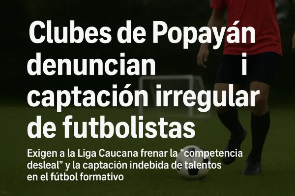 Rebelión en el fútbol base: Clubes de Popayán exigen frenar la captación irregular de talentos