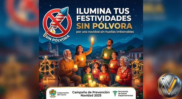 Gobernación del Cauca lanza ofensiva contra la pólvora: "Ilumina tus festividades sin huellas"