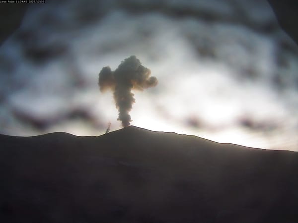 Puracé mantiene intensa actividad: siete emisiones de ceniza en menos de 24 horas