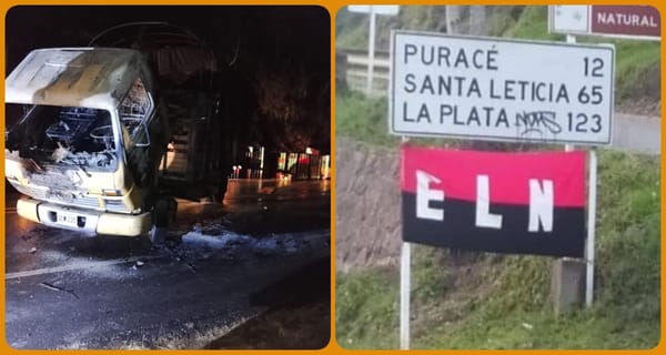 Paro armado del ELN completa dos días y mantiene en jaque la seguridad en el Cauca