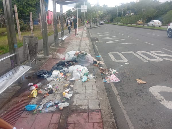 Payaneses deben caminar en medio de la basura; sucede en el sector de Pomona