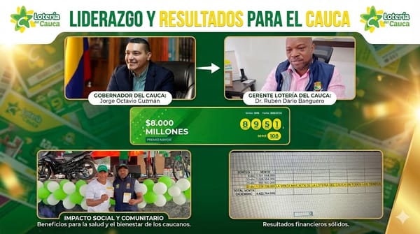 Lotería del Cauca sostiene su pulso comercial: Sorteo 2595 de enero supera nuevamente la barrera de los $1.000 millones en ventas