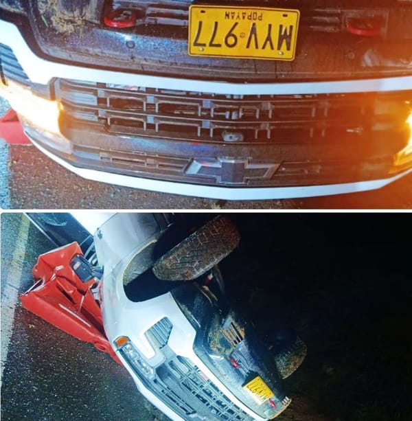 Mortal ataque en la vía Popayán-Cali: conductor murió baleado en el sector de El Cofre