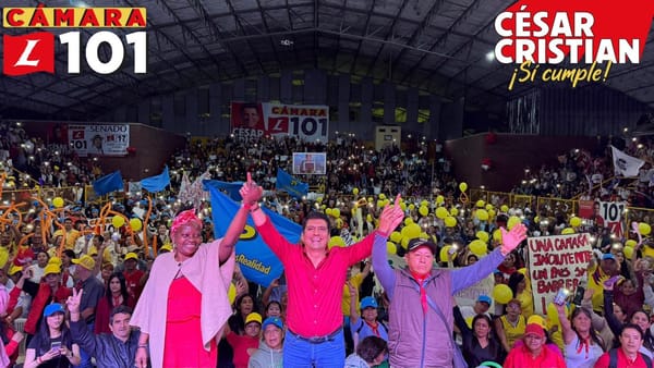 César Cristian consolida su fuerza política con masivo respaldo en el Coliseo La Estancia