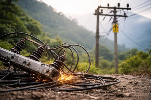 Daño en infraestructura eléctrica deja sin servicio a más de 8 mil usuarios en Argelia, Cauca