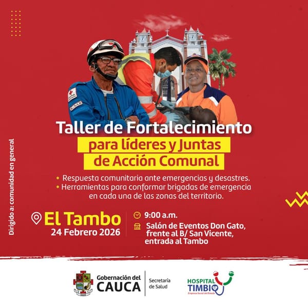 El Tambo se prepara para actuar ante emergencias y fortalecer la protección comunitaria