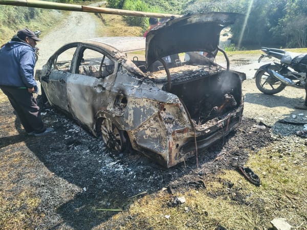 Son tres los cuerpos hallados dentro de un carro incinerado en límites entre Popayán y Cajibío