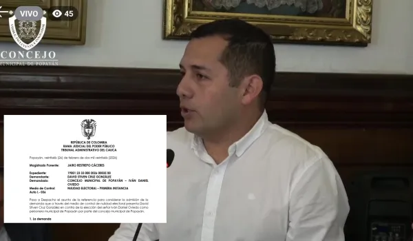 ¡En la cuerda floja! Tribunal admite demanda de nulidad contra la elección del Personero de Popayán