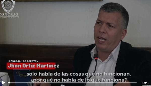 Concejal Jhon Ortiz cuestiona a la alcaldía  por pocos avances en cultura y turismo y pide más gestión para posicionar a Popayán como destino turístico