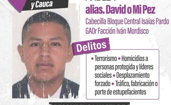 Capturan a alias ‘Mi Pez’, presunto jefe de la estructura Dagoberto Ramos del Cauca