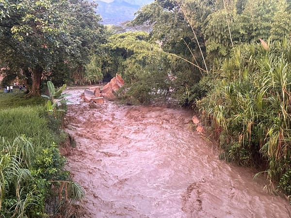 Colapsa histórico puente sobre el río Güengüé en Miranda, Cauca, en medio de emergencias por lluvias