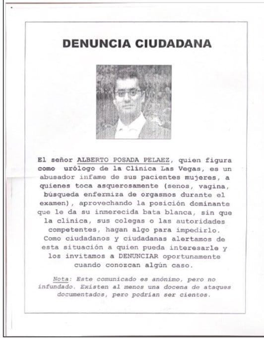 Cerca de 50 mujeres denuncian presuntos abusos del urólogo Alberto Posada en Medellín