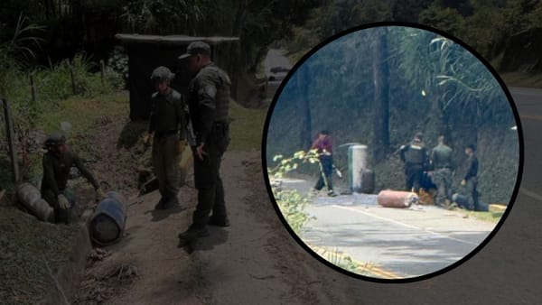 Dos cilindros tenían afectada la vía Panamericana en Cauca