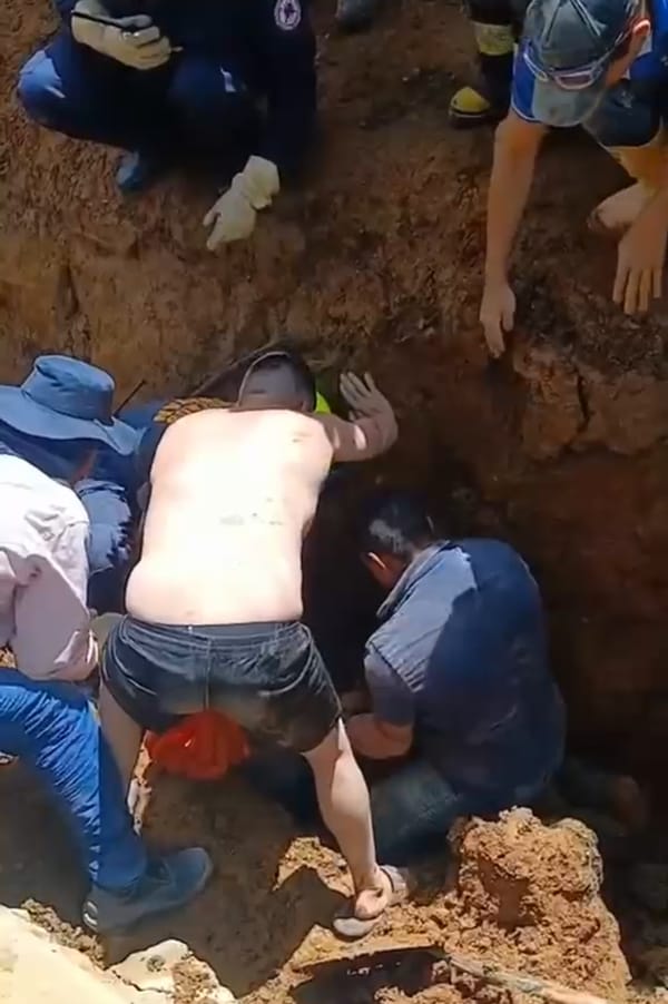 IMPACTANTE VIDEO: Los angustiantes momentos del intento de rescate de los dos obreros en Villa del Norte