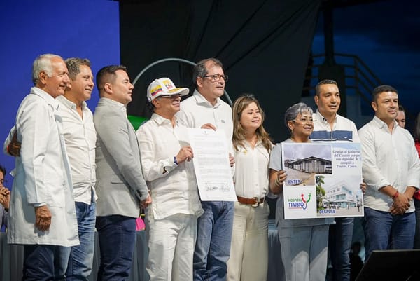 Gobernador Octavio Guzmán resaltó millonarias obras para el Cauca durante visita de Petro a Timbío
