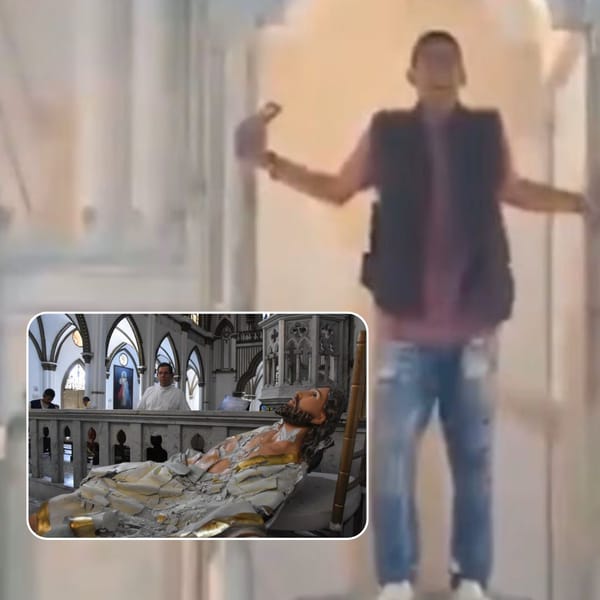Revelan la identidad del sujeto que vandalizó la iglesia La Ermita de Cali; destruyendo imágenes religiosas