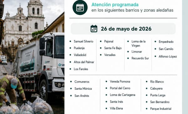 Atención: estos son los sectores donde habrá recolección de basuras mañana martes en Popayán