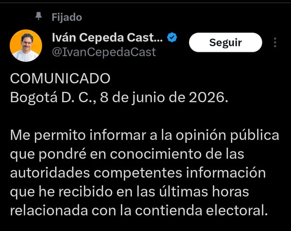 Iván Cepeda denuncia ante la Fiscalía presunto plan de autoatentado en la campaña de Abelardo de la Espriella