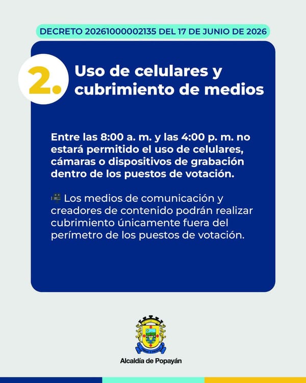 Polémica por decreto en Popayán que prohíbe a periodistas ingresar a puestos de votación