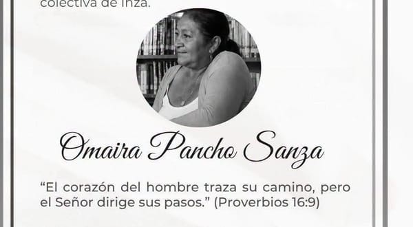 Omaria Pancho Sanza, defensora de víctimas, fue asesinada en Inzá