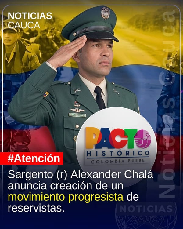 Sargento (r) Alexander Chalá anuncia la creación de un movimiento progresista de reservistas y desata debate político