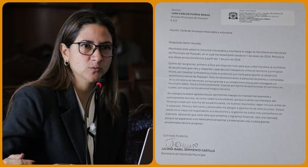 Duro golpe para la Administración municipal: se va Juliana Sarmiento quien puso fin a la deuda de Los Solarte